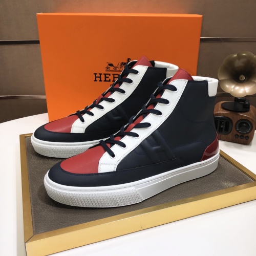 Wholesale Hermes High Tops Shoes For Men #1156190 $115.00 USD, Wholesale Quality Replica Hermes High Tops Shoes