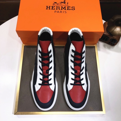 Replica Hermes High Tops Shoes For Men #1156190 $115.00 USD for Wholesale