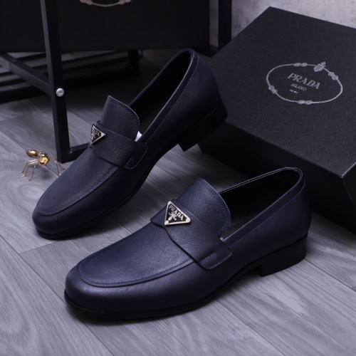 Wholesale Prada Leather Shoes For Men #1156361 $92.00 USD, Wholesale Quality Replica Prada Leather Shoes