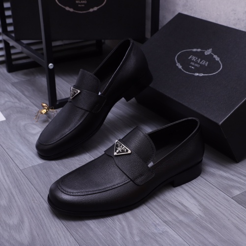 Wholesale Prada Leather Shoes For Men #1156362 $92.00 USD, Wholesale Quality Replica Prada Leather Shoes