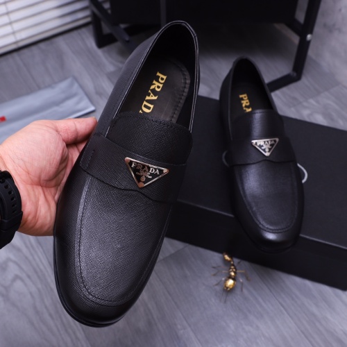 Replica Prada Leather Shoes For Men #1156362 $92.00 USD for Wholesale