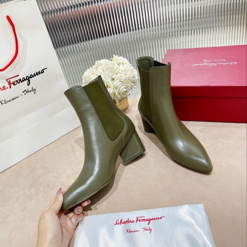 Replica Salvatore Ferragamo Boots For Women #1158271 $128.00 USD for Wholesale