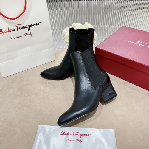 Wholesale Salvatore Ferragamo Boots For Women #1158272 $128.00 USD, Wholesale Quality Replica Salvatore Ferragamo Boots