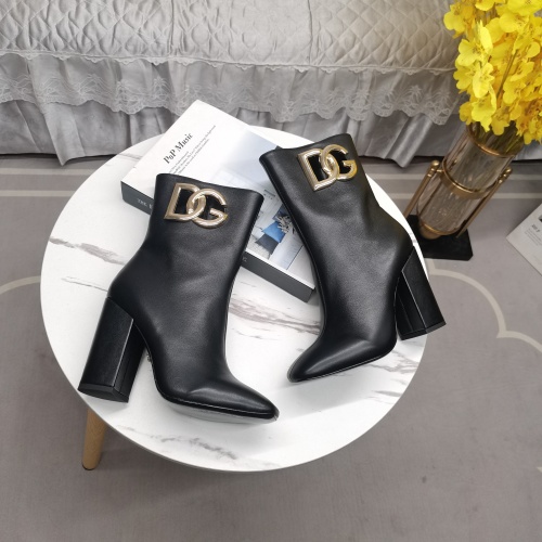 Replica Dolce & Gabbana D&G Boots For Women #1163371 $160.00 USD for Wholesale