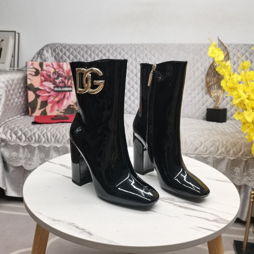 Replica Dolce & Gabbana D&G Boots For Women #1163373 $160.00 USD for Wholesale