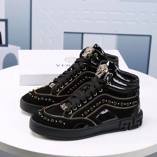 Replica Versace High Tops Shoes For Men #1163740 $82.00 USD for Wholesale