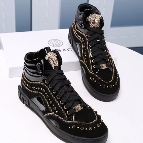 Replica Versace High Tops Shoes For Men #1163740 $82.00 USD for Wholesale