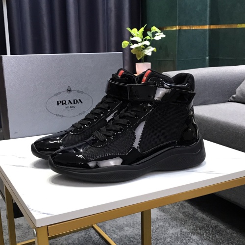 Wholesale Prada High Top Shoes For Men #1164162 $72.00 USD, Wholesale Quality Replica Prada High Top Shoes