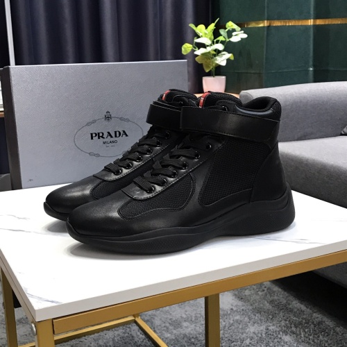 Wholesale Prada High Top Shoes For Men #1164163 $72.00 USD, Wholesale Quality Replica Prada High Top Shoes