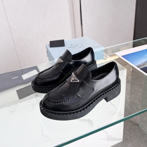 Wholesale Prada Leather Shoes For Women #1174692 $98.00 USD, Wholesale Quality Replica Prada Leather Shoes