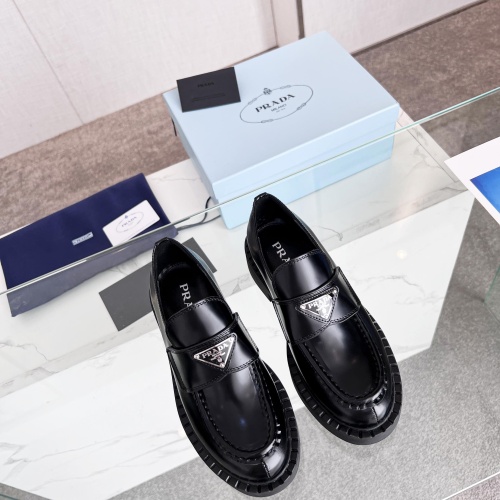 Replica Prada Leather Shoes For Women #1174692 $98.00 USD for Wholesale