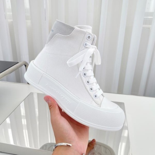 Replica Alexander McQueen High Tops Shoes For Women #1174894 $96.00 USD for Wholesale