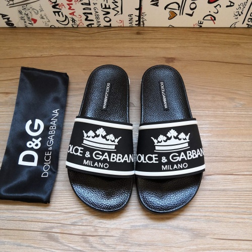 Wholesale Dolce &amp; Gabbana D&amp;G Slippers For Men #1177215 $48.00 USD, Wholesale Quality Replica Dolce &amp; Gabbana D&amp;G Slippers
