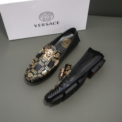 Wholesale Versace Leather Shoes For Men #1183693 $68.00 USD, Wholesale Quality Replica Versace Leather Shoes