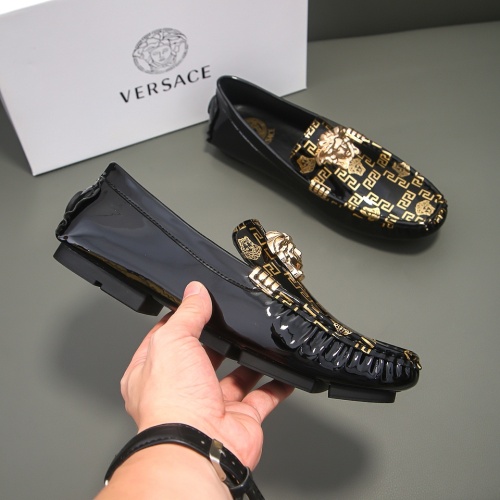 Replica Versace Leather Shoes For Men #1183693 $68.00 USD for Wholesale