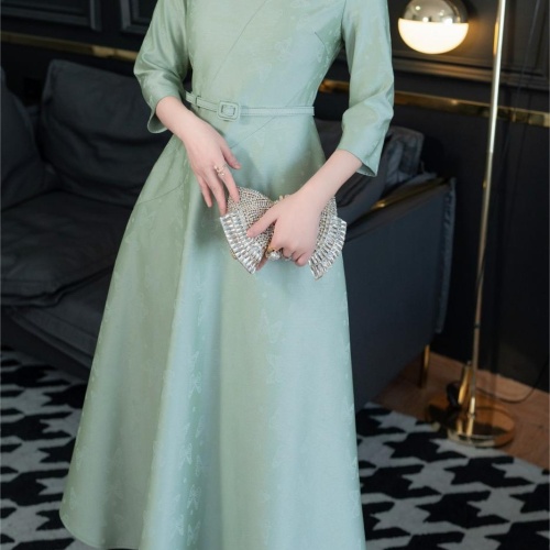 Wholesale Christian Dior Dresses Middle Sleeved For Women #1184232 $122.00 USD, Wholesale Quality Replica Christian Dior Dresses