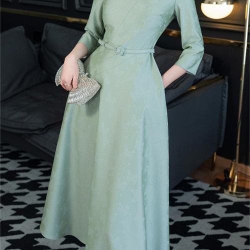 Replica Christian Dior Dresses Middle Sleeved For Women #1184232 $122.00 USD for Wholesale