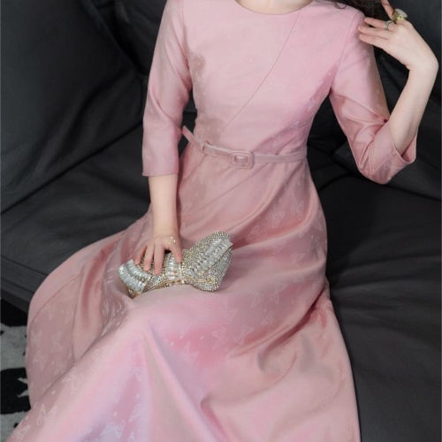 Replica Christian Dior Dresses Middle Sleeved For Women #1184233 $122.00 USD for Wholesale