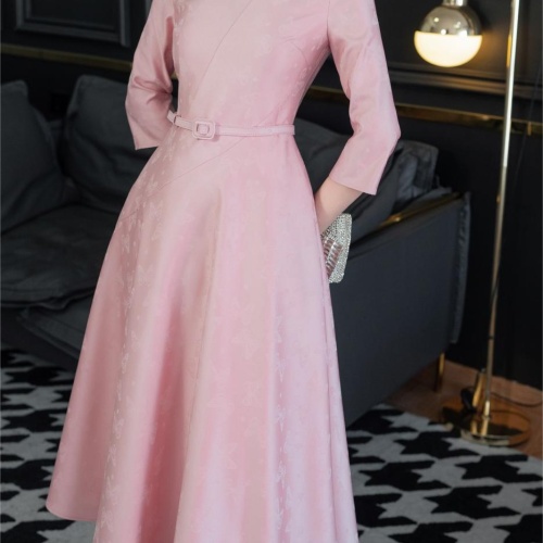 Replica Christian Dior Dresses Middle Sleeved For Women #1184233 $122.00 USD for Wholesale