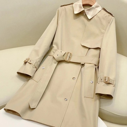 Wholesale Burberry Trench Coat Long Sleeved For Women #1184481 $160.00 USD, Wholesale Quality Replica Burberry Trench Coat