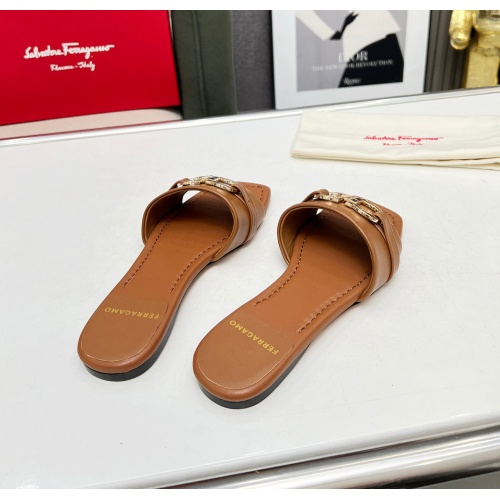 Replica Salvatore Ferragamo Slippers For Women #1184980 $82.00 USD for Wholesale