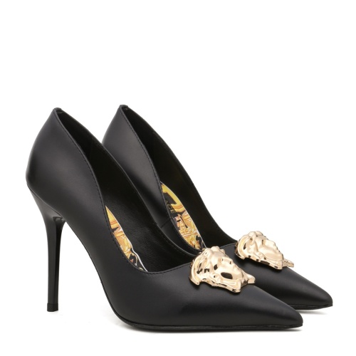 Wholesale Versace High-Heeled Shoes For Women #1185990 $92.00 USD, Wholesale Quality Replica Versace High-Heeled Shoes