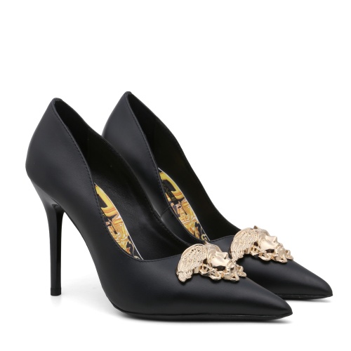 Wholesale Versace High-Heeled Shoes For Women #1185991 $92.00 USD, Wholesale Quality Replica Versace High-Heeled Shoes