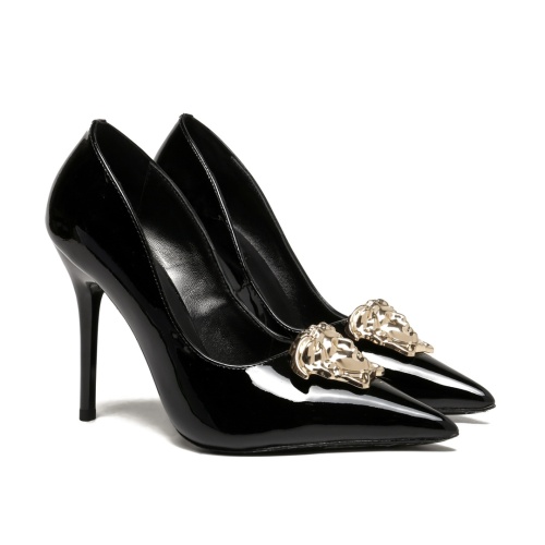 Wholesale Versace High-Heeled Shoes For Women #1185992 $92.00 USD, Wholesale Quality Replica Versace High-Heeled Shoes