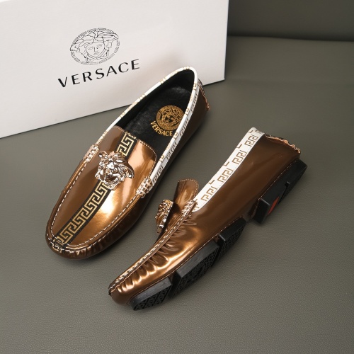 Wholesale Versace Leather Shoes For Men #1186116 $68.00 USD, Wholesale Quality Replica Versace Leather Shoes