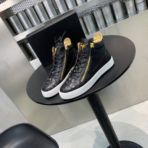 Replica Giuseppe Zanotti High Tops Shoes For Men #1186148 $92.00 USD for Wholesale