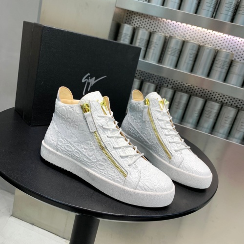 Replica Giuseppe Zanotti High Tops Shoes For Men #1186149 $92.00 USD for Wholesale