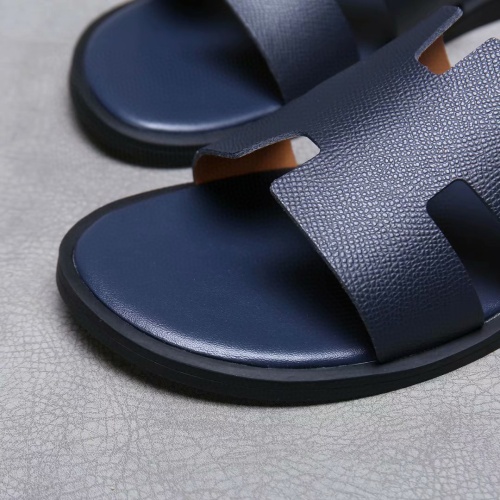 Replica Hermes Slippers For Men #1186619 $45.00 USD for Wholesale