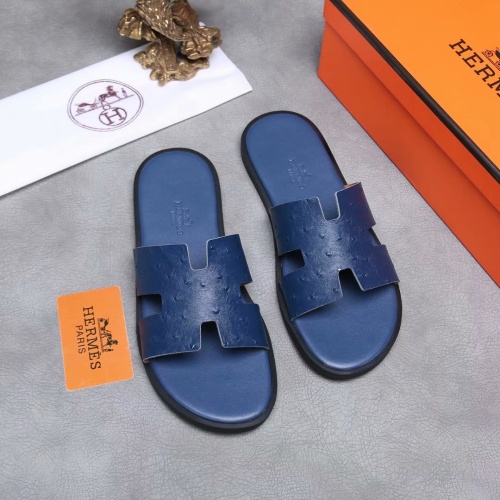 Replica Hermes Slippers For Men #1186620 $45.00 USD for Wholesale