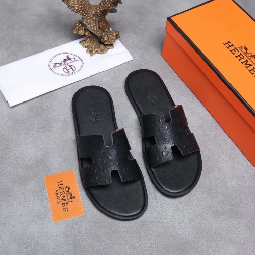 Replica Hermes Slippers For Men #1186621 $45.00 USD for Wholesale