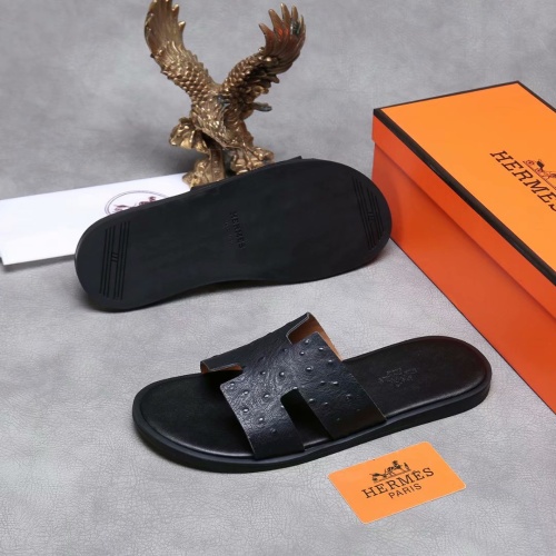 Replica Hermes Slippers For Men #1186621 $45.00 USD for Wholesale