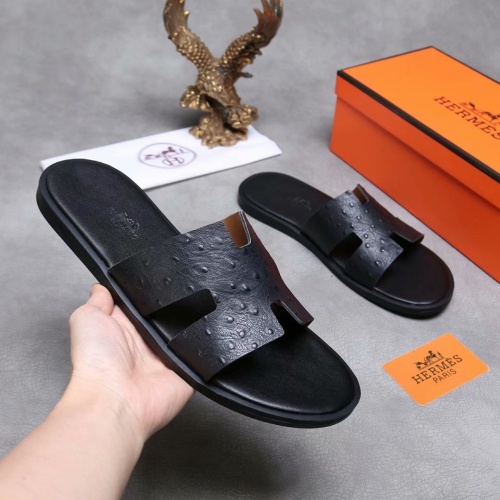 Replica Hermes Slippers For Men #1186621 $45.00 USD for Wholesale