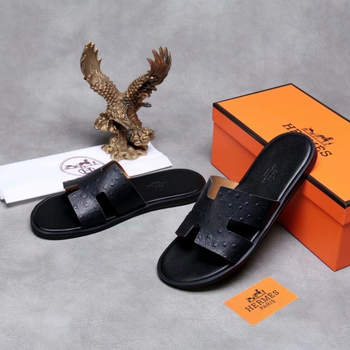 Replica Hermes Slippers For Men #1186621 $45.00 USD for Wholesale