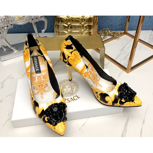 Replica Versace High-Heeled Shoes For Women #1187400 $82.00 USD for Wholesale