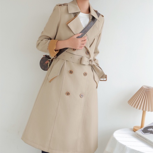 Wholesale Burberry Trench Coat Long Sleeved For Women #1187717 $160.00 USD, Wholesale Quality Replica Burberry Trench Coat