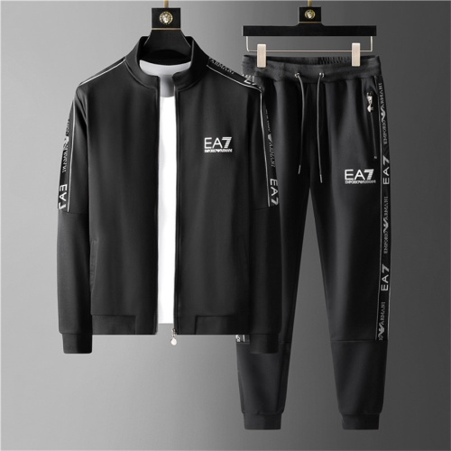 Wholesale Armani Tracksuits Long Sleeved For Men #1187918 $85.00 USD, Wholesale Quality Replica Armani Tracksuits