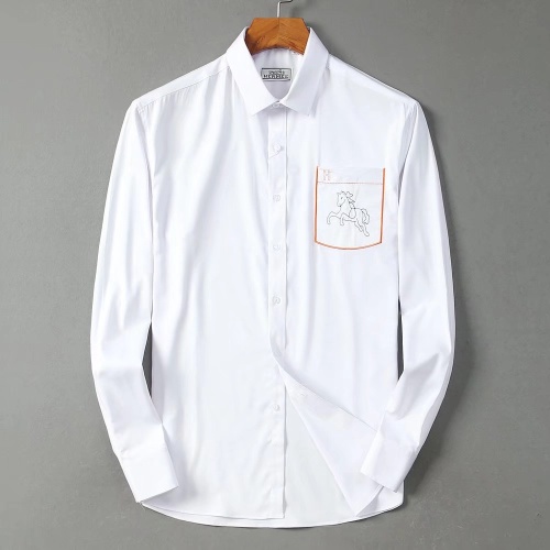 Wholesale Hermes Shirts Long Sleeved For Men #1192226 $42.00 USD, Wholesale Quality Replica Hermes Shirts