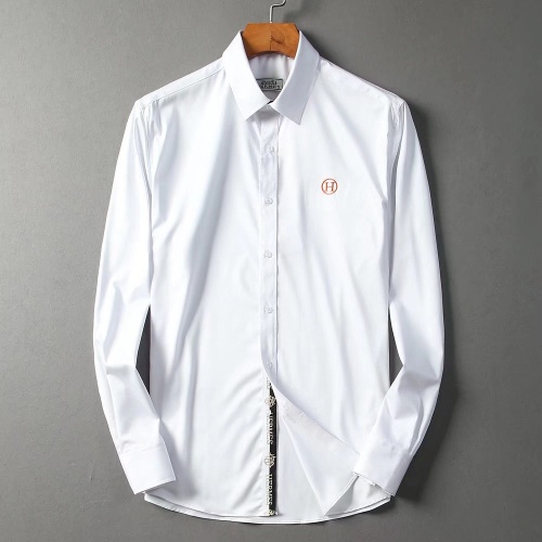 Wholesale Hermes Shirts Long Sleeved For Men #1192237 $40.00 USD, Wholesale Quality Replica Hermes Shirts