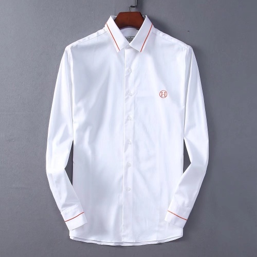 Wholesale Hermes Shirts Long Sleeved For Men #1192239 $40.00 USD, Wholesale Quality Replica Hermes Shirts