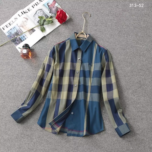 Wholesale Burberry Shirts Long Sleeved For Women #1192316 $38.00 USD, Wholesale Quality Replica Burberry Shirts