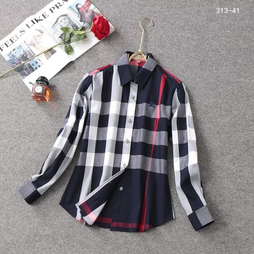 Wholesale Burberry Shirts Long Sleeved For Women #1192318 $38.00 USD, Wholesale Quality Replica Burberry Shirts