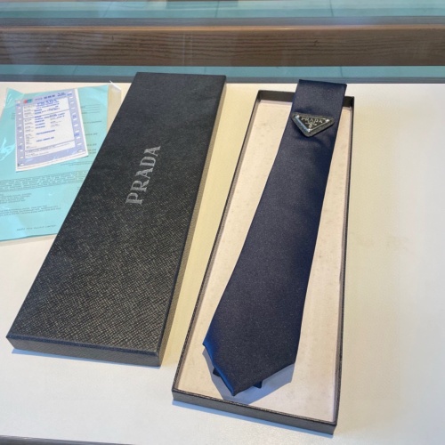 Wholesale Prada Necktie In Navy For Men #1194973 $34.00 USD, Wholesale Quality Replica Prada Necktie