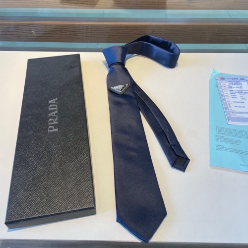 Replica Prada Necktie In Navy For Men #1194973 $34.00 USD for Wholesale