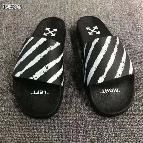 Replica Off-White Slippers For Men #1195434 $45.00 USD for Wholesale