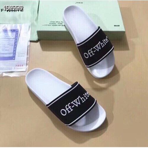 Replica Off-White Slippers For Men #1195436 $45.00 USD for Wholesale