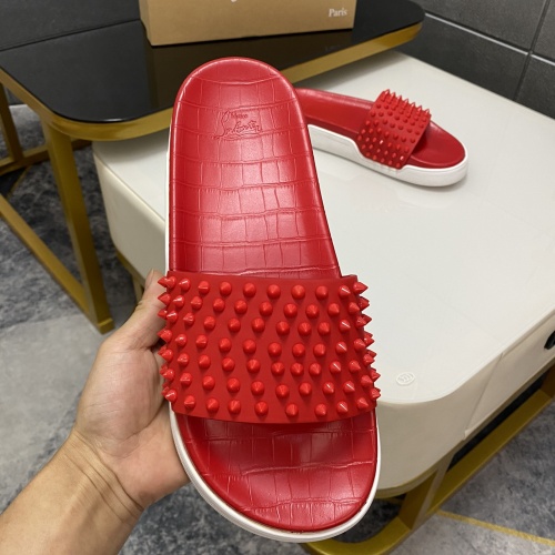 Replica Christian Louboutin CL Slippers For Men #1195457 $64.00 USD for Wholesale